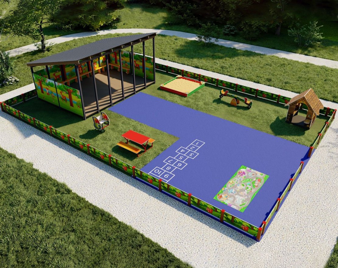 Комплект для детского сада TORUDA Полянка (10х15 м) - вид 2